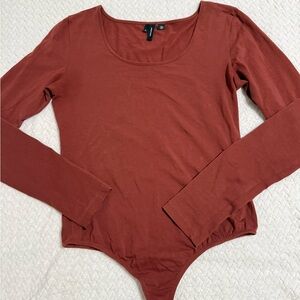 Vero Moda Terracotta Long Sleeve Bodysuit